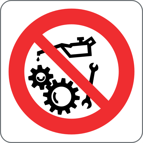 Do not lubricate while operational (32244218)