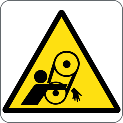 Warning sign: danger of arm grabbing (32244914)