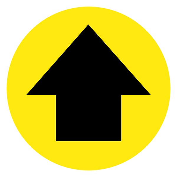 Floor sign - arrow - 43cm Diameter robust Antislip PVC - Storeforsigns.com