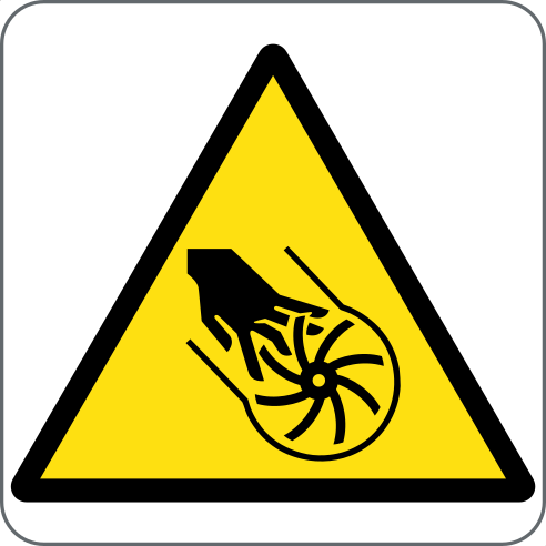 Warning sign: danger of hand cutting (32245329)