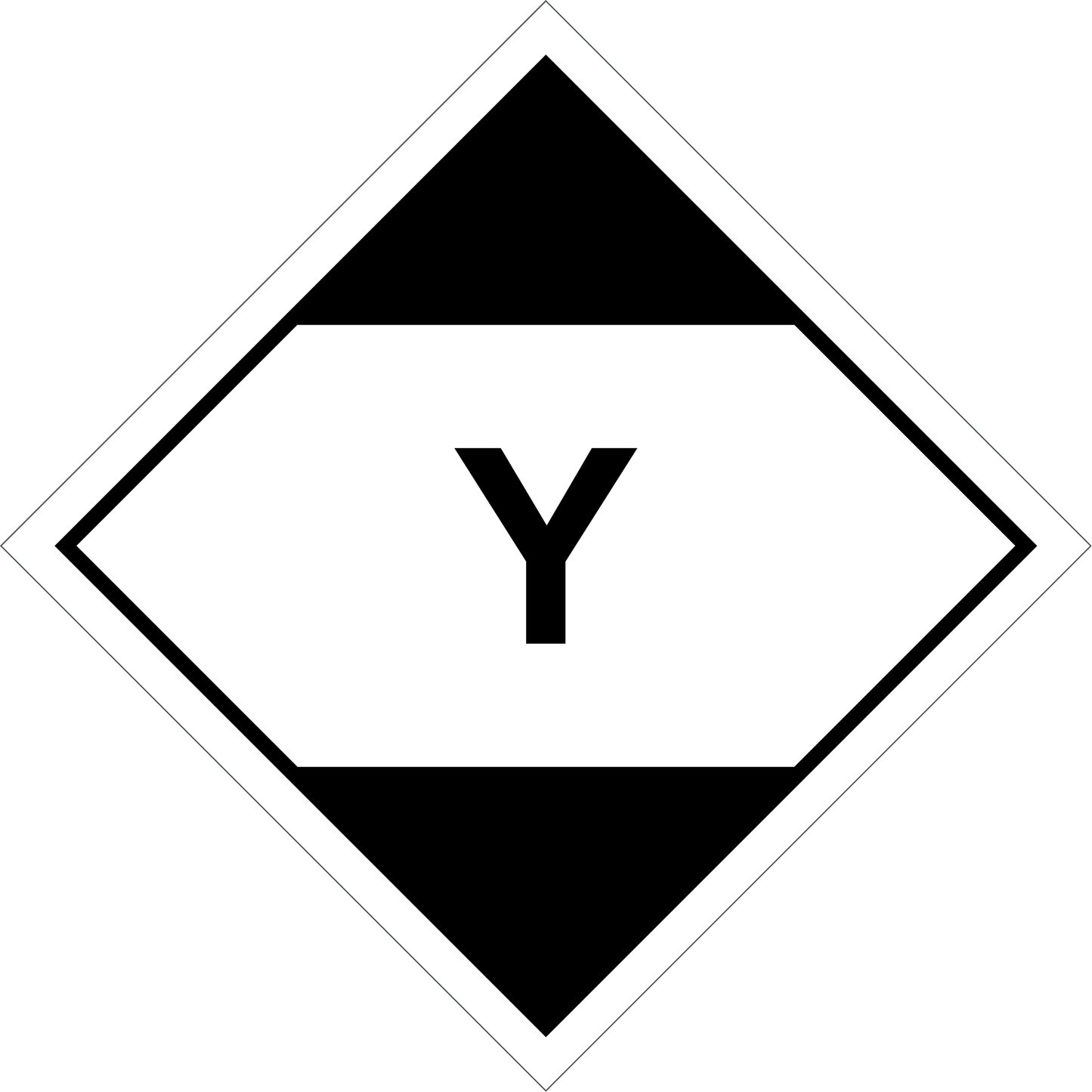 ADR Limited Quantities Label LQ, material Polyvinyl chloride (PVC), tamanho 100x100 mm