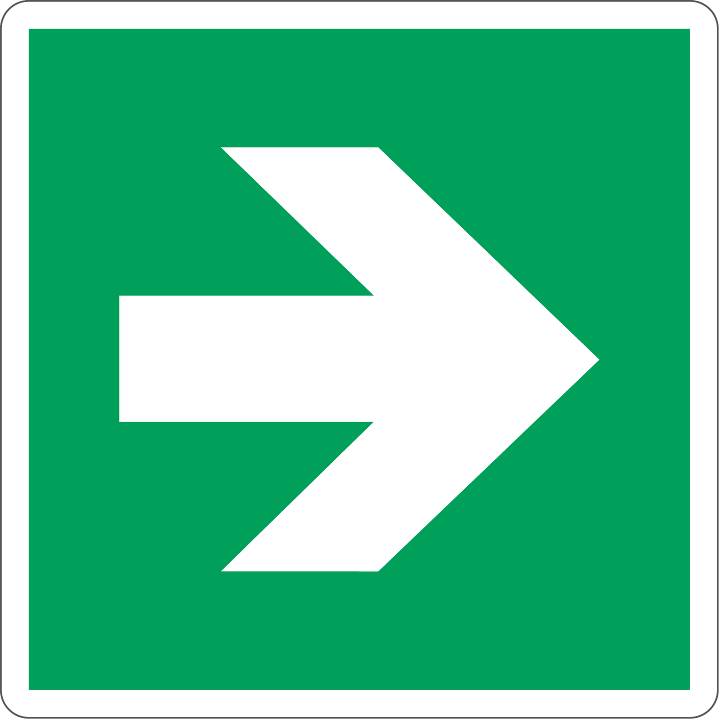 Emergency Exit Direction Arrow Sign, material alumínio fotoluminescente, tamanho 120*120mm