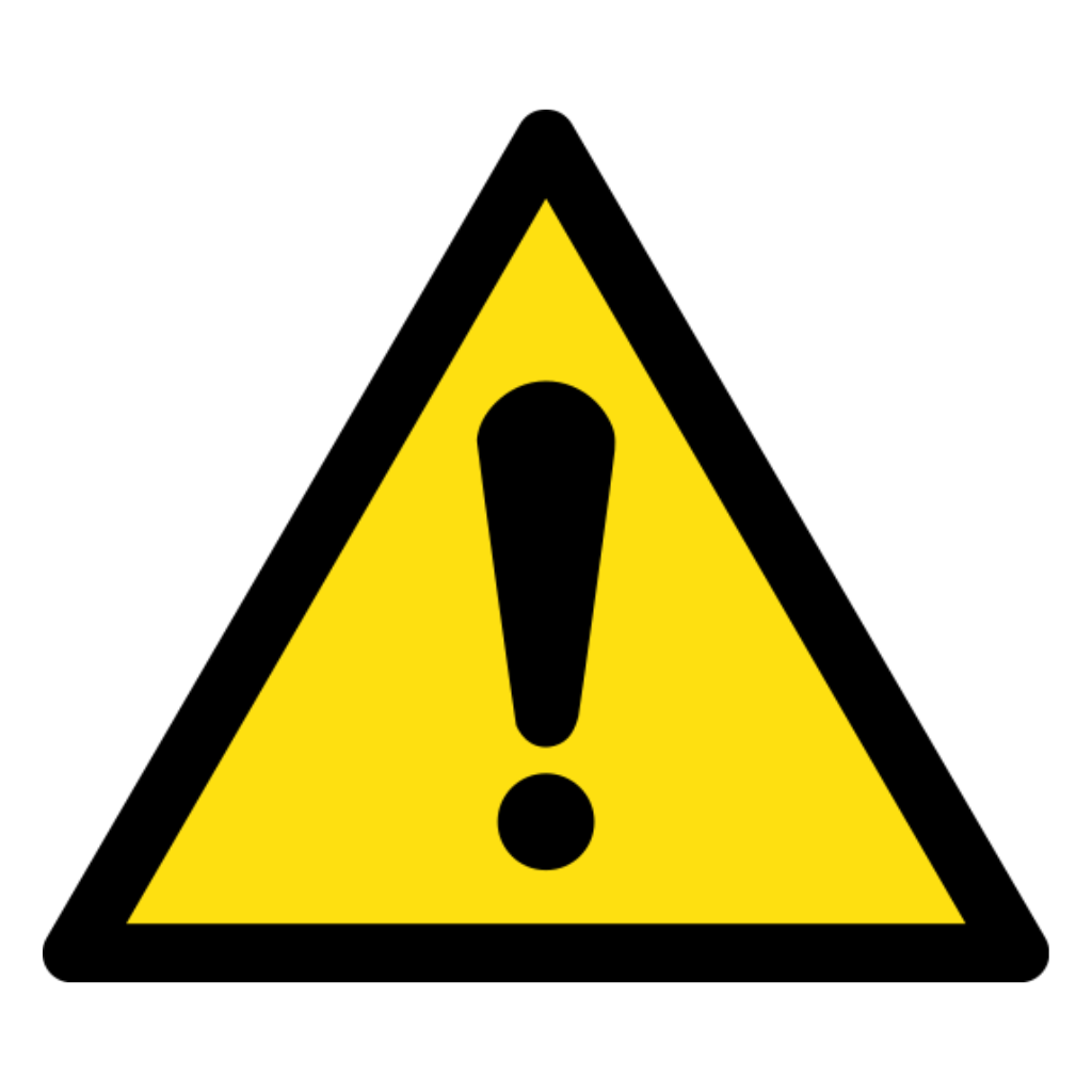 General Warning Sign, material Aluminum, size 350mm (triangle)