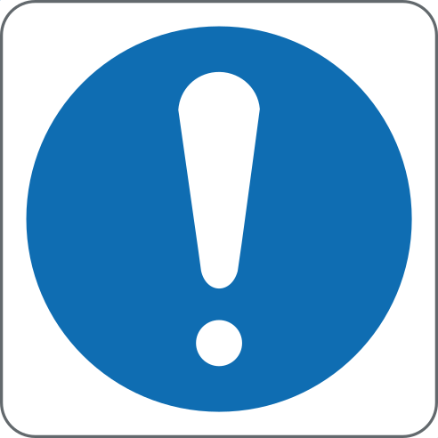 General Mandatory Sign, material Adhesive PVC, size 125*125mm