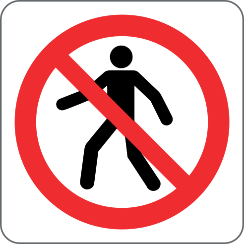 No Trespassing Sign, medžiaga: lipnus PVC, dydis: 60*60mm