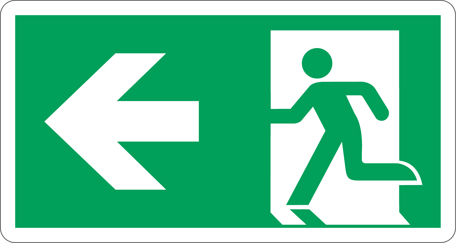 Safety exit left arrow (32244919)
