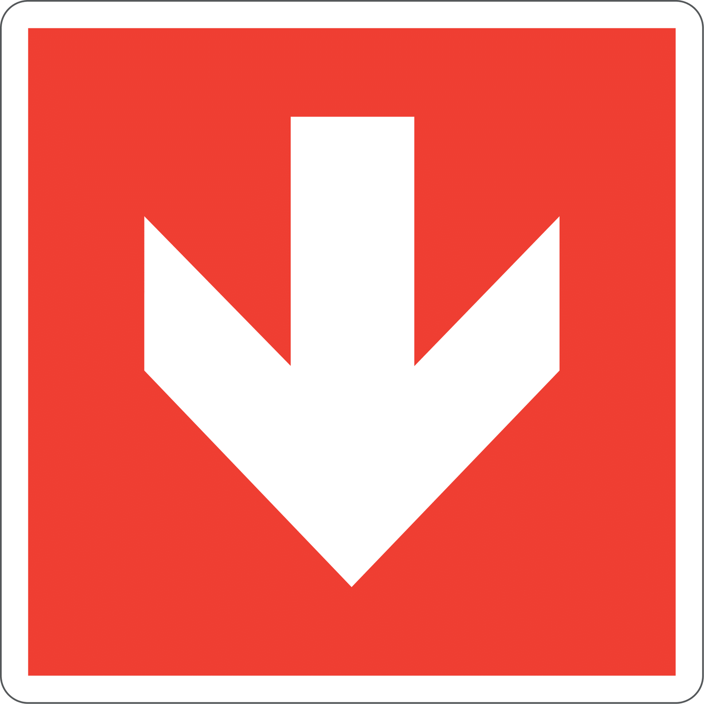 Antifire arrow sign.