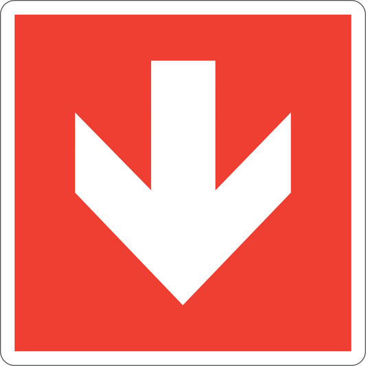 Antifire arrow sign.