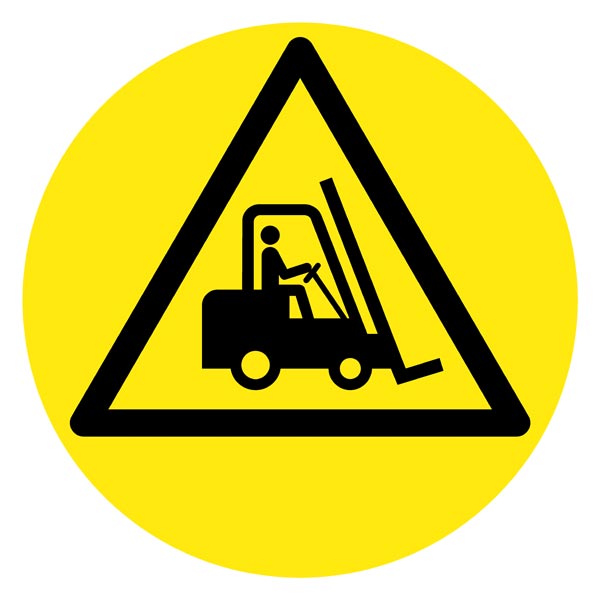 Floor sign - attention forklifts