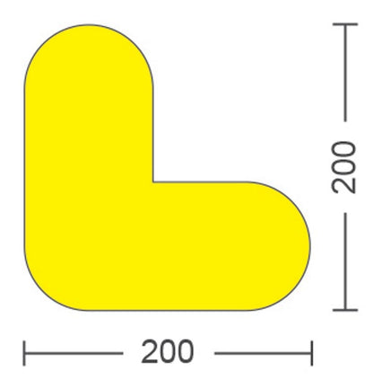 Floor signs - L sign -10 pcs - 200x200mm (32244714)