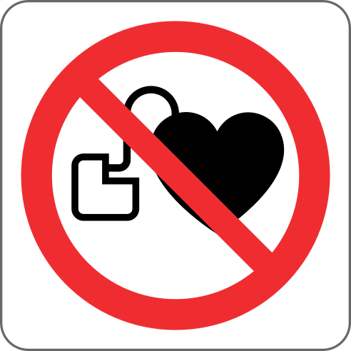 Keep away from pacemakers