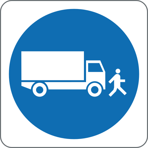 Vehicles at walking pace