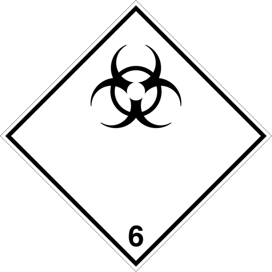 ADR Biohazard Label, material Polyvinyl chloride (PVC), size 300x300 mm