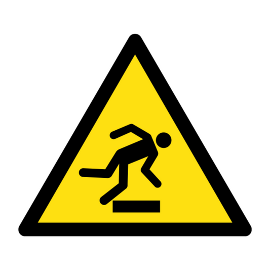 Floor-Level Obstacle Warning Sign, material Aluminum, size 580mm (triangle)