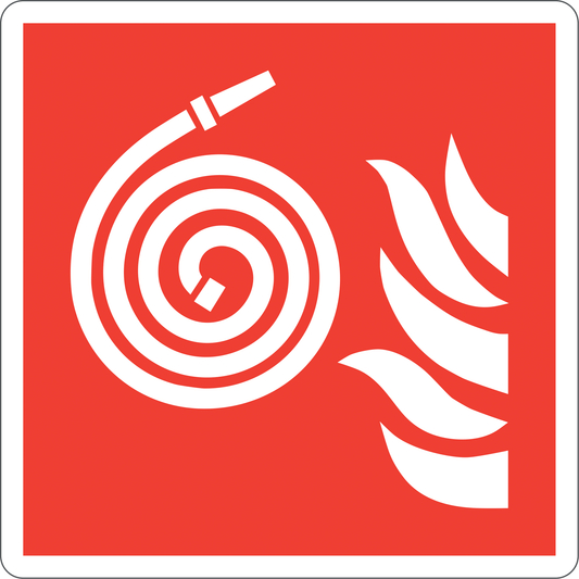 Fire Hose Reel Sign, material Luminescent Aluminum, size 400*400mm