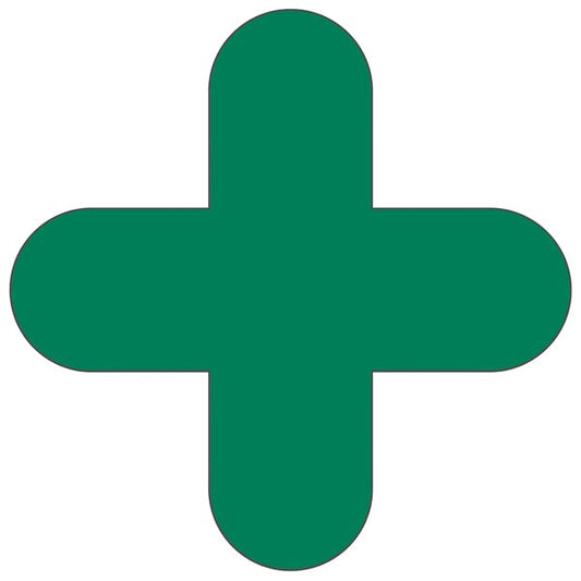 Floor Marking Cross Signs 300x300 mm, color Red