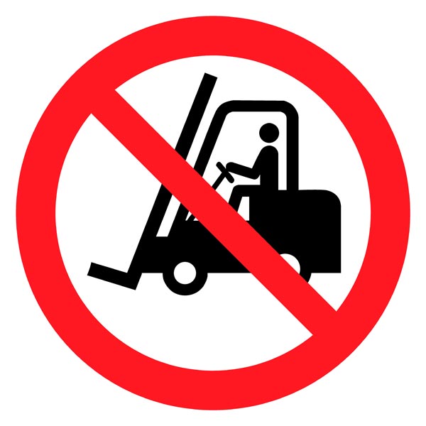 No Forklift Transit Floor Sign Ø43 cm product image