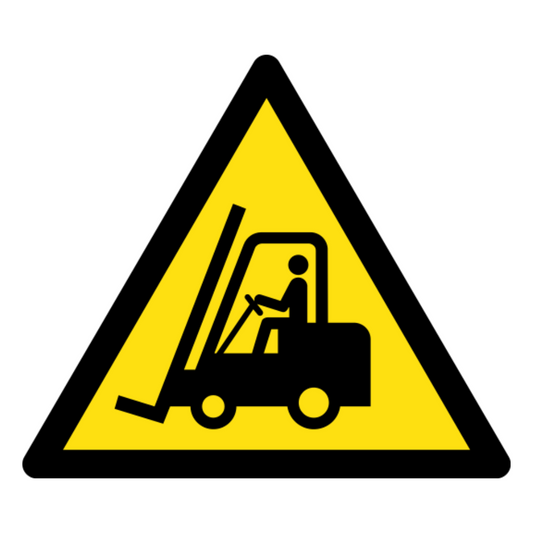 Forklift & Industrial Vehicle Warning Sign, material Aluminum, size 350mm (triangle)