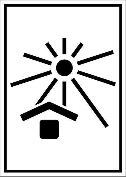 Keep Away From Heat Labels, material Polyvinyl chloride (PVC), dydis: 75x105 mm