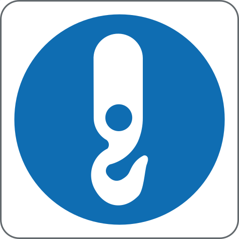 Mandatory Anchoring Sign, material Adhesive PVC, size 60*60mm