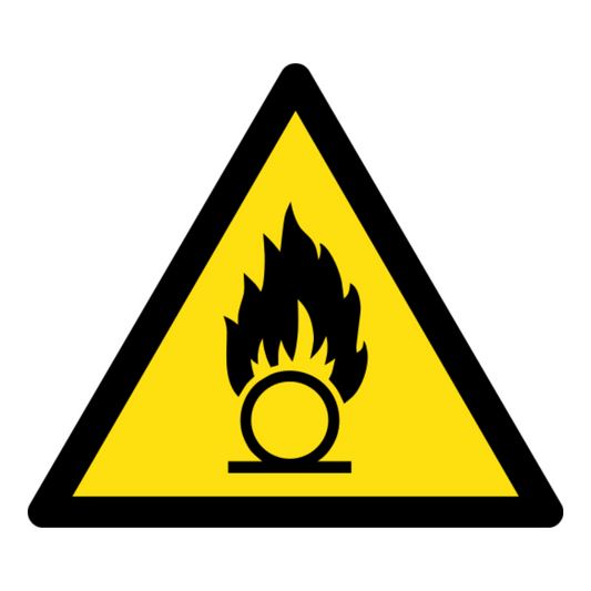 Oxidizing Substance Warning Sign, material Aluminum, size 350mm (triangle)