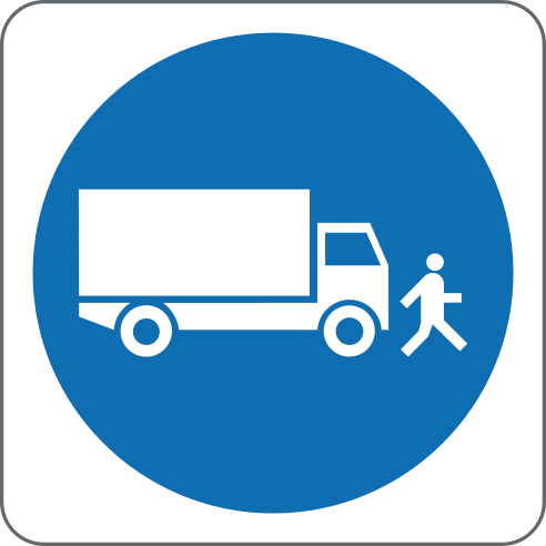 Drive at Walking Pace Sign, material Aluminum, size 500*500mm