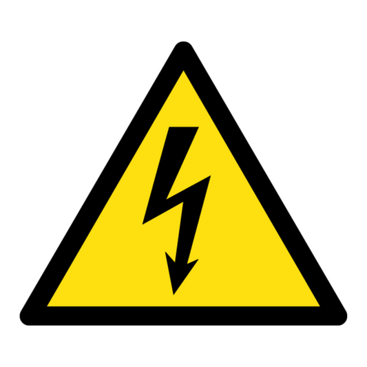 Electricity Warning Sign, material Aluminum, size 580mm (triangle)