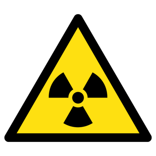 Radioactive Material Warning Sign, material Aluminum, size 350mm (triangle)